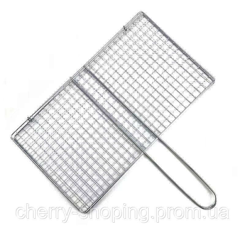 Решетка для гриля, 25х16,5 см, ручка 14 см, нержавеющая сталь g (ID ...