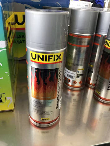 Емаль жароміцна RAL 9022 Срібло 400мол UNIFIX, фото 1