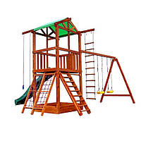 Деревянный игровой комплекс для улицы SportBaby Babyland-3 с песочницей, Land of Toys