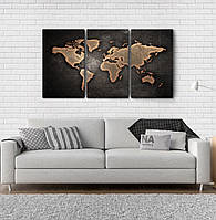 Модульна картина Poster-land Карта світу Аrt-143_3А TN, код: 6502693
