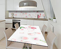 Наклейка 3Д виниловая на стол Zatarga «Суфле из розы» 650х1200 мм для домов, квартир, столов, SC, код: 6440621