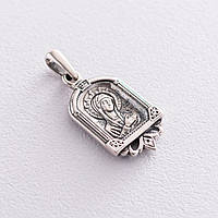 Серебряная ладанка с Божьей Матерью 131223 Оникс EJ, код: 6840262