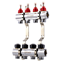 Коллектор Fado с расходомерами 1"х3/4" 4 выхода
