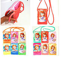 Детская сумочка кошелек плюшевая 11*17 см Принцесса в разных вариантах Nina
