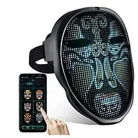 Маска LED Face Masks Bluetooth APP Control Smart Black