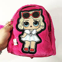 Рюкзак детский меховой с мерцающими лампочками. EN-850 Цвет: розовый