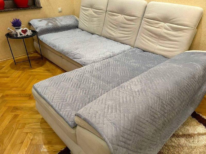 Набір покривал на кутовий диван Дивандек Сірий