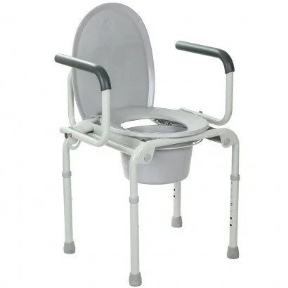 Сталевий стілець туалет із відкидними підлокітниками OSD-2108D, 47 см
