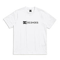 Белая футболка DC Shoes Logo унисекс Диси