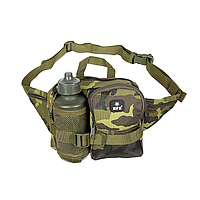 Сумка поясная тактическая MFH Waist Bag with Drinking Bottle M95 з флягою Вудленд