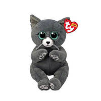Мягкая игрушка TY Beanie Bellies серый котик Binx