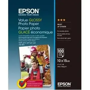 Фотопапір Epson 100mmx150mm Value Glossy Photo Paper White (100 л.)