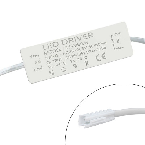 Блок живлення LED драйвер постійного струму 25-36x1Вт 0.3 А AC220В — DC75-135В