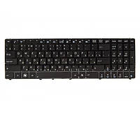Клавіатура для ноутбука ASUS K52, K52J, K52JK чорний, чорний фрейм