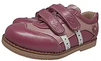 Ортопедичні туфлі для дівчинки із супінатором, Ortop 102 Pink (шкіра), розмір 28