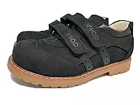 Ортопедические туфли для мальчиков с супинатором, Ortop 102 Black (нубук), размер 30