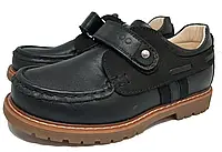 Ортопедичні туфлі для хлопчиків, із супінатором, Ortop 103 Black (шкіра), розмір 30