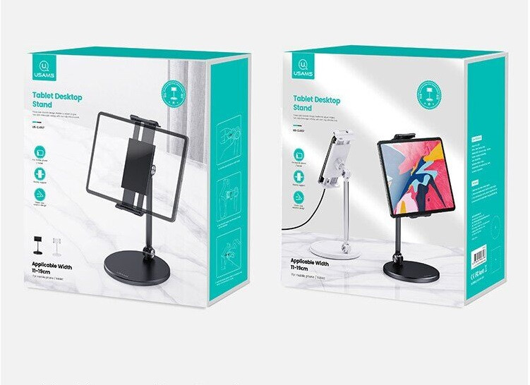 Тримач настільний Usams US-ZJ057 White (ZJ057ZJ02), фото 1