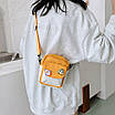 Жовта дитяча сумочка зі значками. Сумка через плече. Сумочка для телефона. Сумочки для дитини., фото 2
