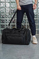 Дорожна сумка чорна Adidas, чорне лого (вел.) Унісекс