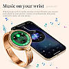 Смарт-годинник жіночий WearFit HW16 MINI Gold Diamond Band (розмова, тонометр, пульсоксиметр), фото 8