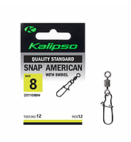 Застежка Kalipso Snap American with swivel-201108BN №8(12)