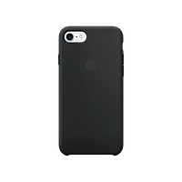 Чехол Silicone Case для iPhone SE 2020/8/7 черный с открытым низом