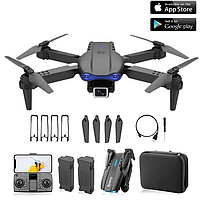 Квадрокоптер с камерой E99 Pro Gravity Max Black дрон с 4K HD WiFi FPV до 30 мин. полета (2 аккумулятора)