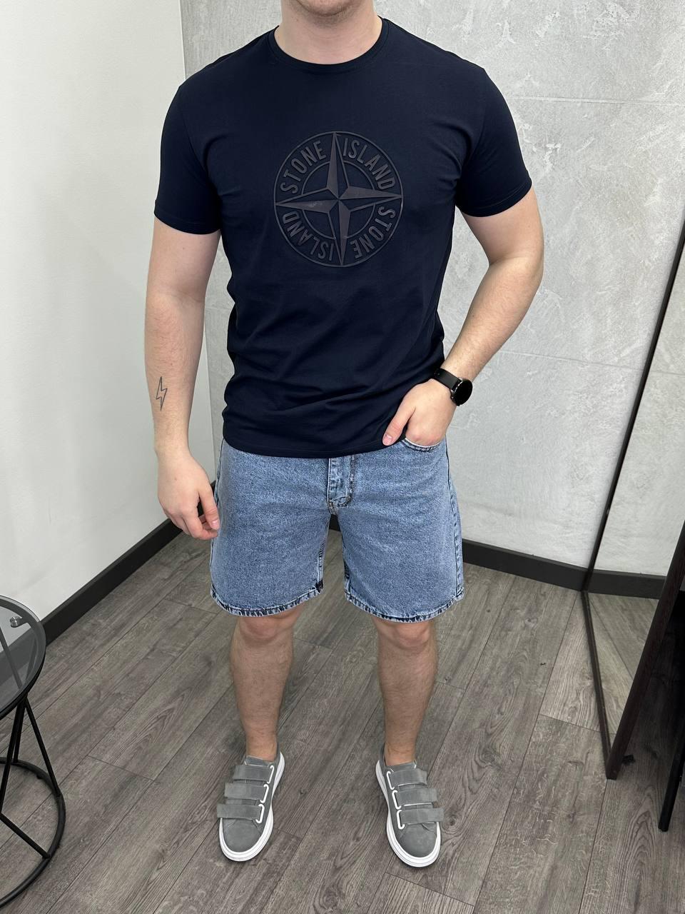 Чоловіча футболка Stone Island H4441 синя