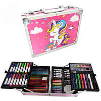 Набір для малювання у валізі 20*27см (фломастери, олівці, фарби, пастель, пензлики та ін)