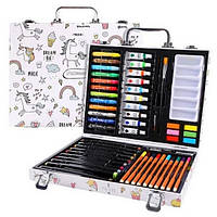 Набір для малювання у валізі 22,5*29,5см (фломастери, олівці, фарби, пастель, пензлики та ін)