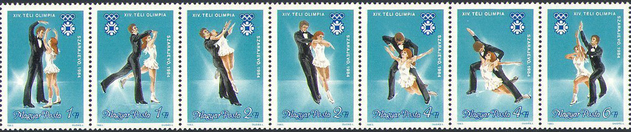 Угорщина 1983 фігурне катання Сараєво - MNH XF