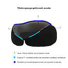 Подушка ортопедична для подорожей Royal Rest Memory Foam Чорна 28х25х13 см Дорожня подушка для сну, фото 3