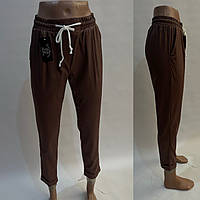 Легкие летние женские брюки капучино на каждый день размеры от 46 до 58 АРТ12 сделанные в Украине