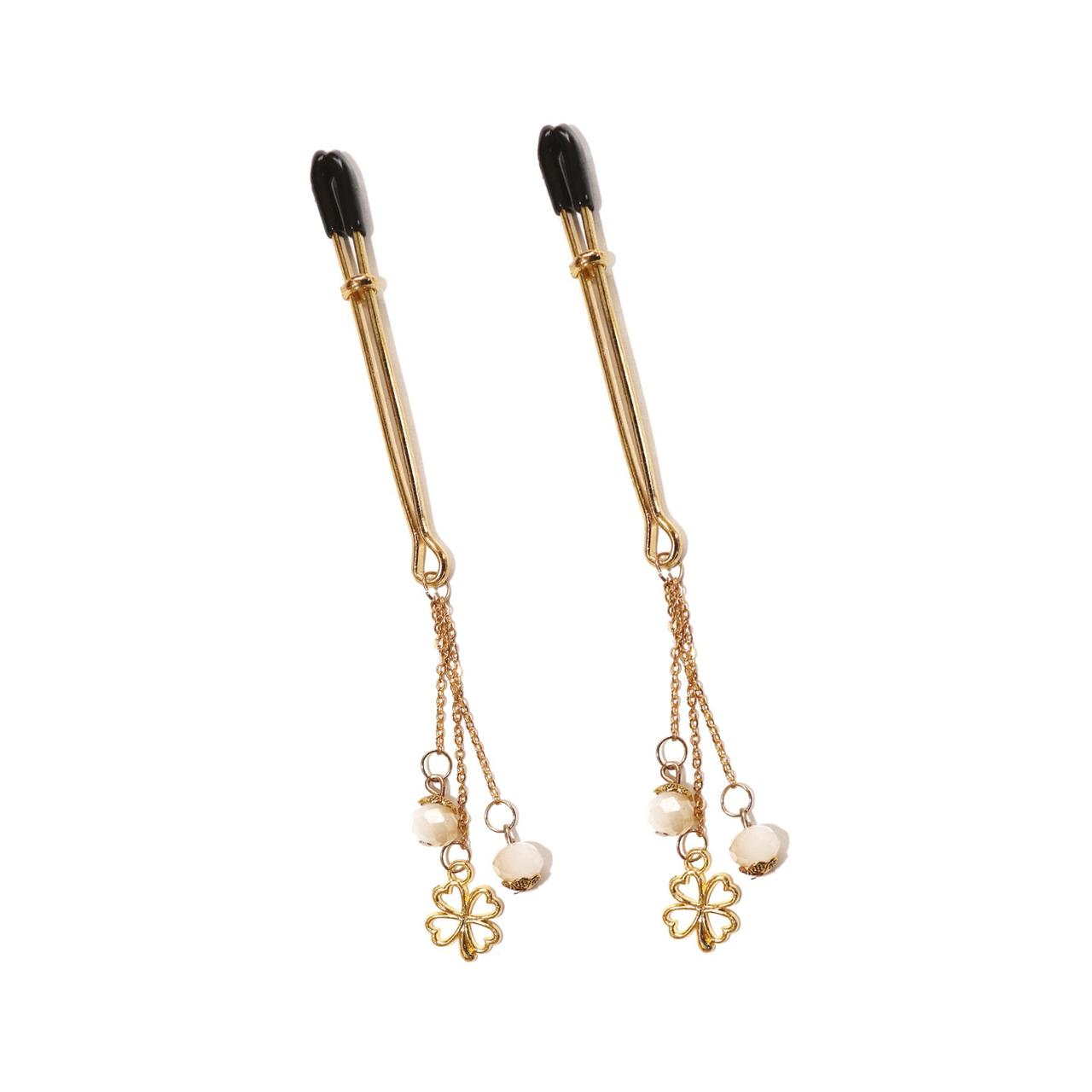 Затискачі для сосків Art of Sex — Nipple Clamps Golden Clover, фото 1
