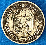 Монета Німеччини 5 рейхсмарки 1936 р. Гінденбург, фото 2