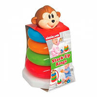 Детская развивающая игрушка Пирамидка обезьянка Kiddieland 57620-TL