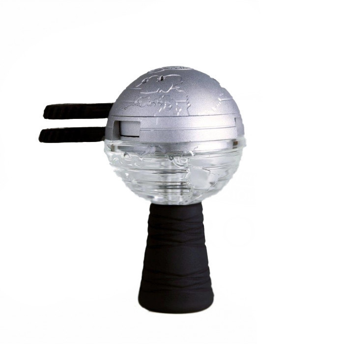 Комплект чаша + калауд Amy Deluxe (набір скляна чаша з силіконовою ніжкою та калауд) Glassi 004 Globe Set