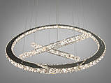 Кришталева яскрава світлодіодна люстра7201-9W/750+580+400HR, фото 3