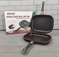 Сковорода - гриль двойная 32cm Grant GR-3311 / Двойная сковорода - гриль с мраморным покрытием