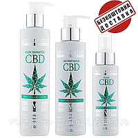 Набор детокс-ухода за волосами Abril et Nature CBD Cannabis Oil Kit (шампунь + маска + эликсир)