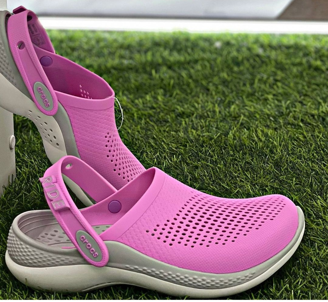 Crocs LiteRide 360 Kids сабо крокс дитячі, підліткові рожеві.