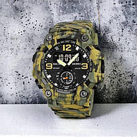 Часы армейские скмей SKMEI 1965CMGN / Наручные часы для военных / NE-572 Тактические часы