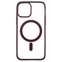 Чохол TPU Color with Magsafe для iPhone 12/12 Pro Колір 07, Бордовий m