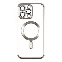 Чехол TPU Metallic Chrome Full Camera with Magsafe для Iphone 12 Цвет Titan m