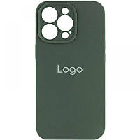 Чехол Silicone Case Full Size with Frame для iPhone 15 Pro Цвет 71.Dark Green l