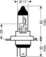 64196TSP-FS OSRAM ЛАМПА H4 24V 75W P43t FS Truckstar PRO