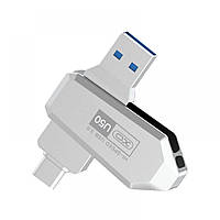 USB Flash Drive XO U50 USB3.0+Type C 64GB Цвет Стальной l