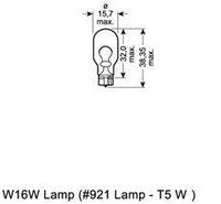 921-BLI2 OSRAM ЛАМПА 16W 12V W2,1X9,5D 5X BLI2 10 L