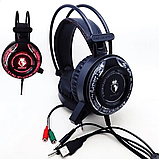 Ігрові накладні навушники з мікрофоном з RGB-підсвіткою GAME AS-90, фото 4